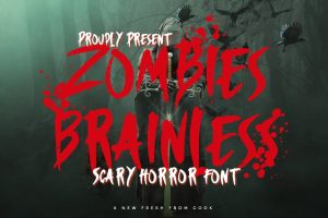 Zombies Brainless – Scary Horror Font