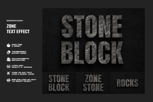 Zone 3D Text Effect