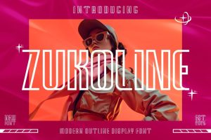 Zukoline – Outline Display Font