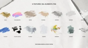 Textures Scraps & Sticky Elements