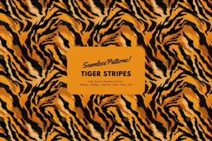 Tiger Stripes Animal Seamless Pattern
