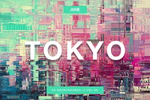Tokyo| City Glitch Backgrounds | Vol. 04