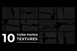 Torn Paper Textures Isolated Overlay