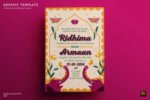 Traditional Indian Wedding Card