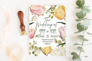 Tulips Wedding Invitation Card