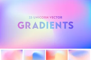 Unicorn Vector Gradients – Colorful Background