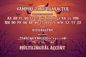 Vampire Zone a Horror Spooky Scary Halloween Font