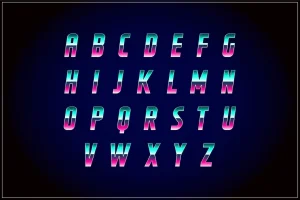 Vaporfuturism OTF Retrowave Font + Backgrounds