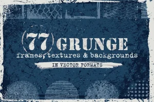 Vector Grunge Textures, Backgrounds, Frames Set