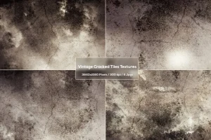 Vintage Cracked Tiles Textures