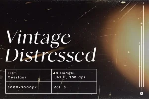 Vintage Distressed Film Overlays Vol.3