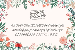Wander and Bloom Script Font