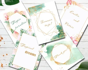Watercolor tropical collection