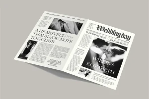 Wedding Newspaper Program