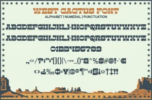 West Cactus – Western Display Font