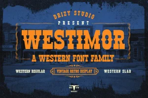 Westimor – Western Retro Font Family