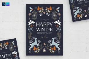 Winter Solstice Card Template