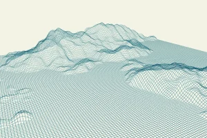 Wireframe Landscape Mountains Backgrounds