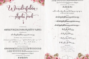 Wonderfebia – Script Wedding Font