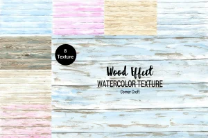 Wood Texture Watercolor Effect